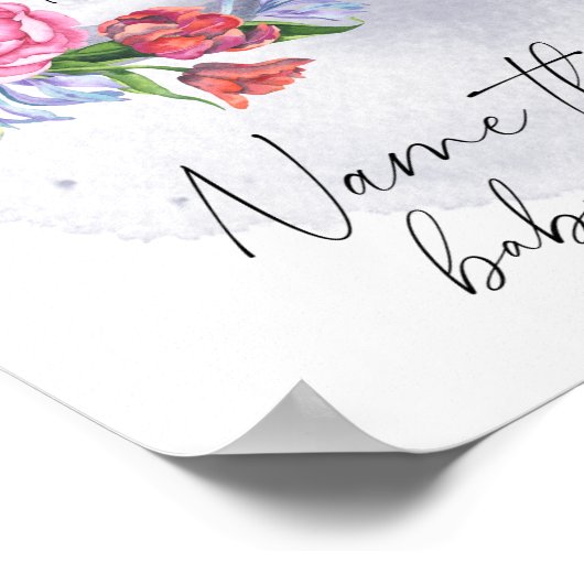 Poster Au-dessus de la lune Nom que bébé nourriture (Coin)