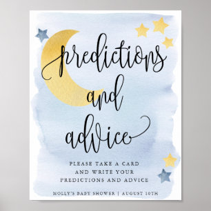 Poster Au-dessus de la Lune, Prédictions et conseils bleu