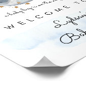 Poster Au-Dessus De L'Affiche de bienvenue Baby shower Lu (Coin)