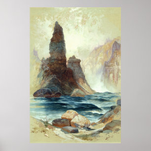 Poster Au-dessus de Tower Falls, Moran, 1872