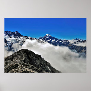Poster Au-dessus des nuages sur le mont Ollivier