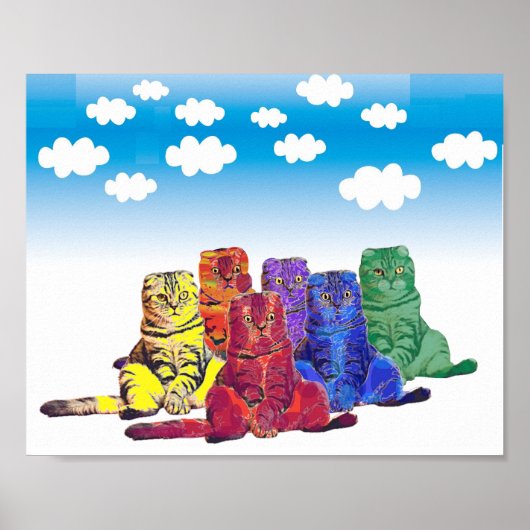 Poster Au-dessus des Rainbow Cats (Devant)