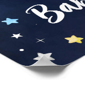 Poster Au-Dessus Du Baby shower Eléphant De Galaxie Lune (Coin)