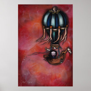 Poster Au-dessus du bateau d'arc-en-ciel