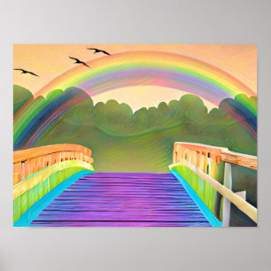 Poster Au-dessus du pont Rainbow -Lisa-Dawn Designs OWN A
