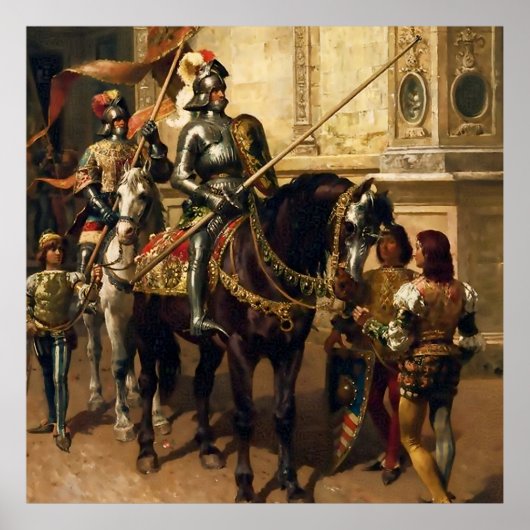 Poster Au Joust de Cesare Detti (Devant)