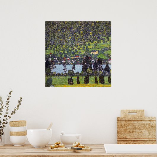 Poster Au Lac Atter, Gustav Klimt (Cuisine)