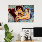 Poster Au lit, le baiser d'Henri de Toulouse-Lautrec (Bureau à domicile)