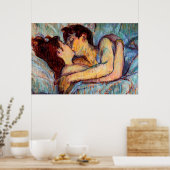 Poster Au lit, le baiser d'Henri de Toulouse-Lautrec (Cuisine)