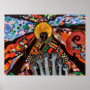 Poster "Au milieu du chaos, je me lève"