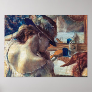 Poster Au miroir Edgar Degas