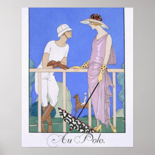 Poster Au polo, 1920-29 (copie de pochoir)