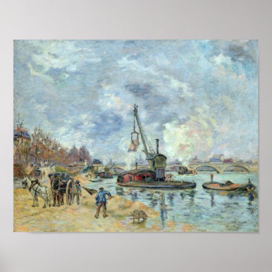 Poster Au quai de Bercy à Paris, 1874 (Devant)