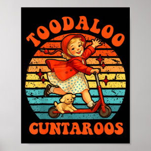 Poster Au revoir cuntaroos scooter drôle fille impertinen