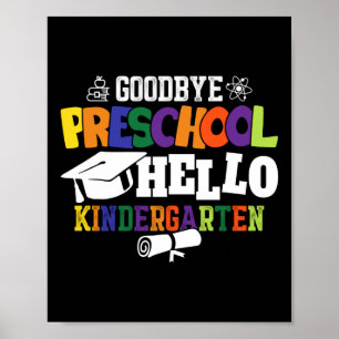 Poster Au revoir préscolaire Bonjour maternelle PréK