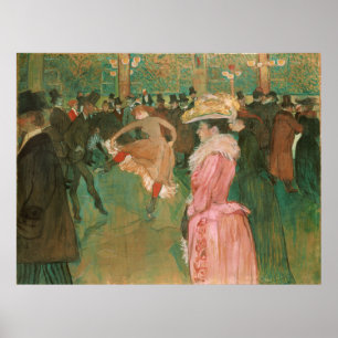 Poster Au Rouge : La Danse Toulouse-Lautrec