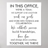 Poster Au sein de ce bureau, nous sommes une équipe - tra (Devant)