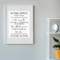 Au sein de ce bureau, nous sommes une équipe - tra