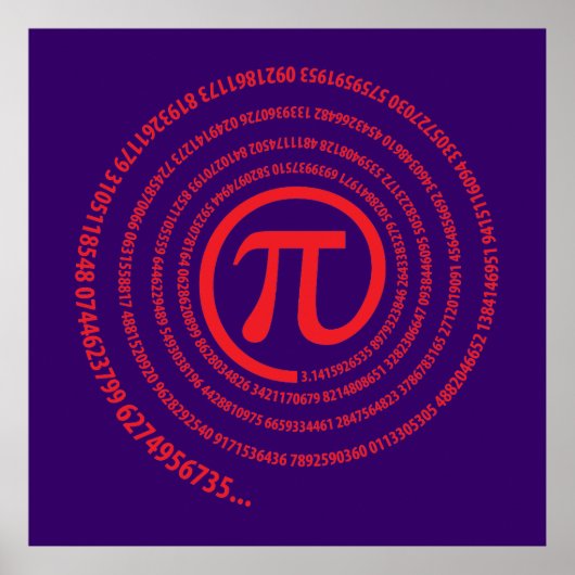 Poster Au Signe Pi, Version Spirale (Devant)