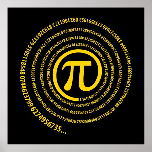Poster Au Signe Pi, Version Spirale (Devant)