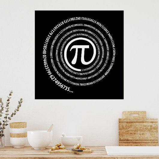Poster Au Signe Pi, Version Spirale (Cuisine)
