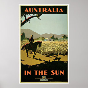 Poster Au Soleil ~ Vintage voyage Australie