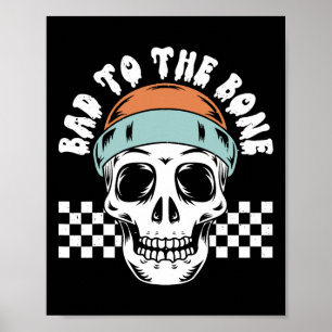 Poster Au Squelette Os Halloween Deux Anniversaire Toddle
