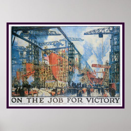 Poster Au travail pour la victoire ! (Devant)