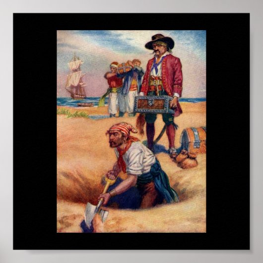 Poster au trésor de pirates (Devant)