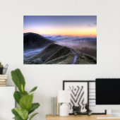 Poster aube brumeuse (Bureau à domicile)