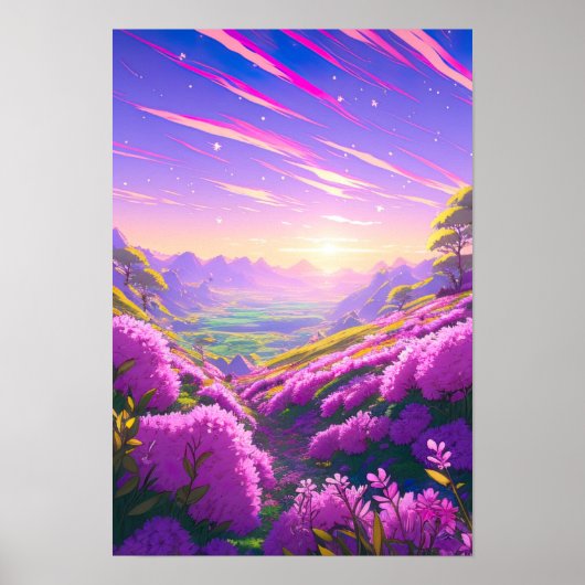 Poster Aube de la Vallée, Anime Art (Devant)