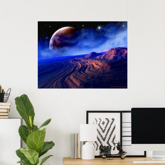 Poster Aube de l'Icarus (Bureau à domicile)