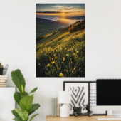 Poster Aube dorée (Bureau à domicile)