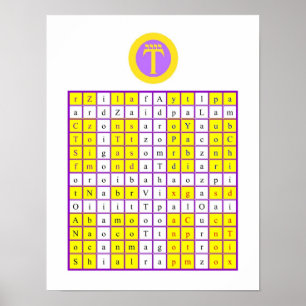Poster Aube Dorée Enochian Air Tablet / Watchtower