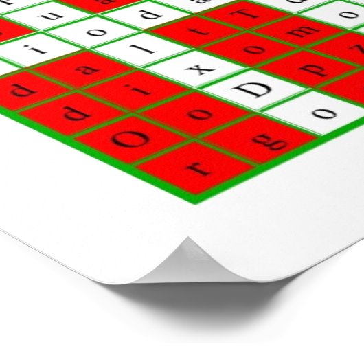 Poster Aube Dorée Enochian Fire Tablet / Watchtower (Coin)