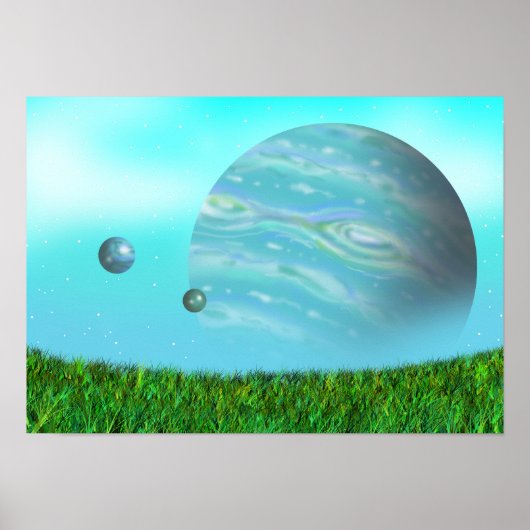 Poster Aube d'une planète inconnue. (Devant)