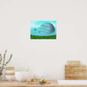 Poster Aube d'une planète inconnue. (Cuisine)