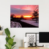 POSTER AUBE EN HIVER (Bureau à domicile)