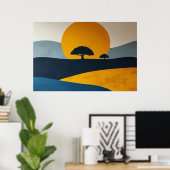 Poster Aube Silencieuse (Bureau à domicile)