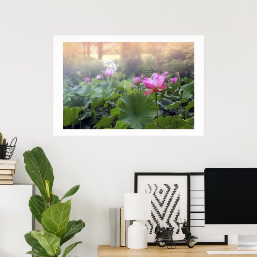 Poster Aube sur Lotus Pond (Bureau à domicile)