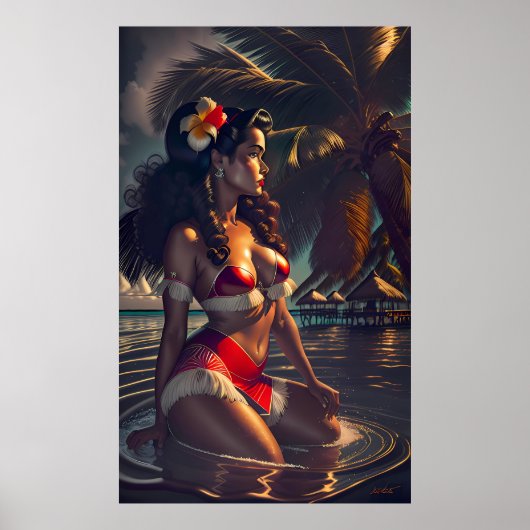 Poster Aube tropicale (Devant)