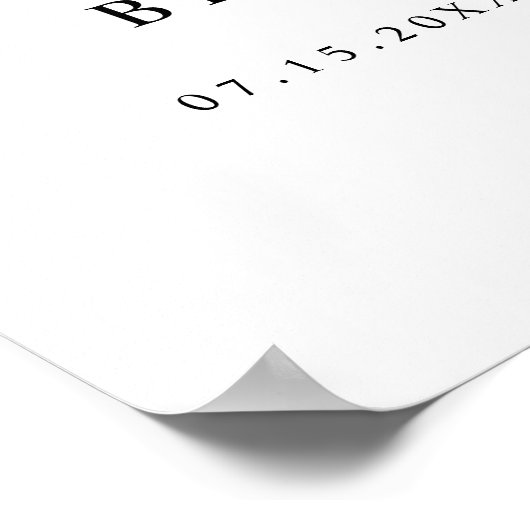 Poster AUBREE Boho Imprimé Léopard Mariage Réception de M (Coin)