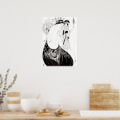 Poster Aubrey Beardsley L'affiche de la jupe Peacock (Cuisine)