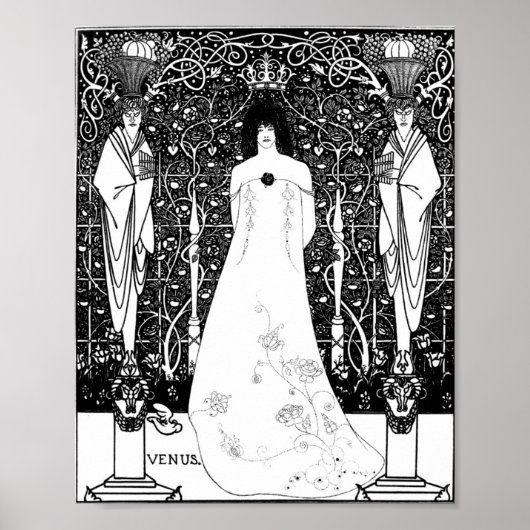 Poster Aubrey Beardsley Venus entre les dieux terminaux (Devant)