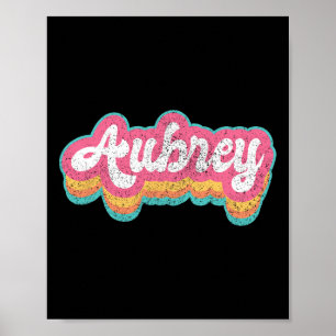 Poster Aubrey Prénom Fille Vintage les années 70 80s Pers