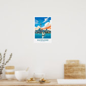 Poster Auckland New Zealand Travel Print (Cuisine)