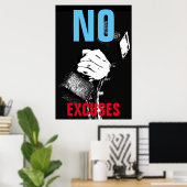 Poster Aucun Excusez Bodybuilding Fitness Pop Art (Bureau à domicile)