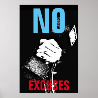 Poster Aucun Excusez Bodybuilding Fitness Pop Art