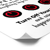 Poster Aucun FOMO (Peur De Manquer) Éteins Les Périphériq (Coin)