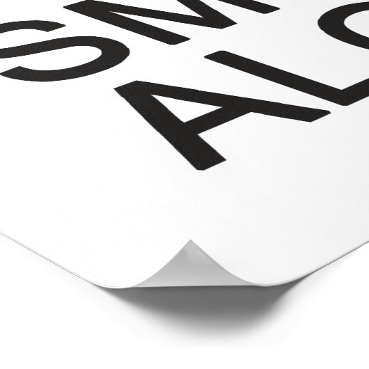 Poster AUCUN Fumeur ⚠ THÉ ⚠ (Coin)